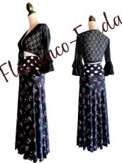 画像3: 美☆ストレッチ・ファルダ、Black×Flower (3)