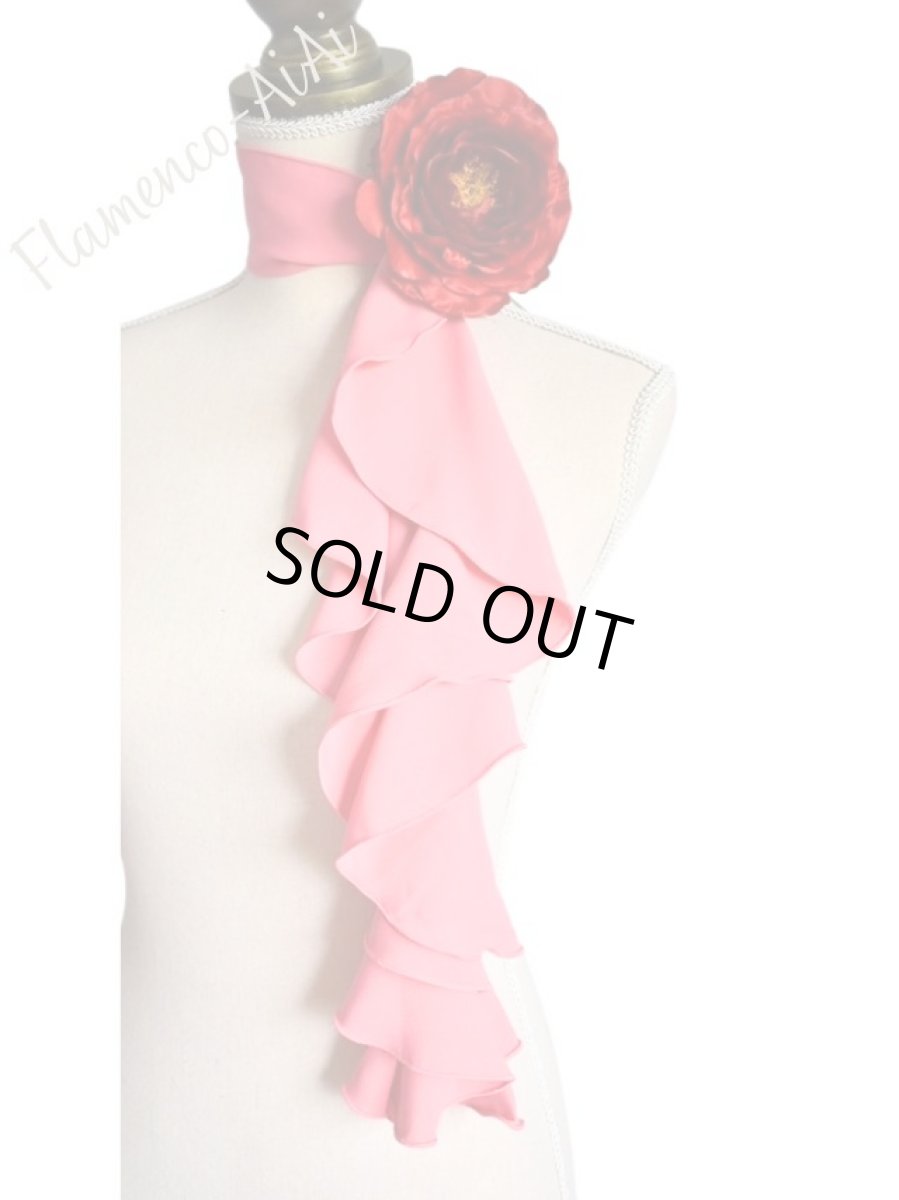 画像1: スカーフ、スパイラル、コーラルピンク (1)