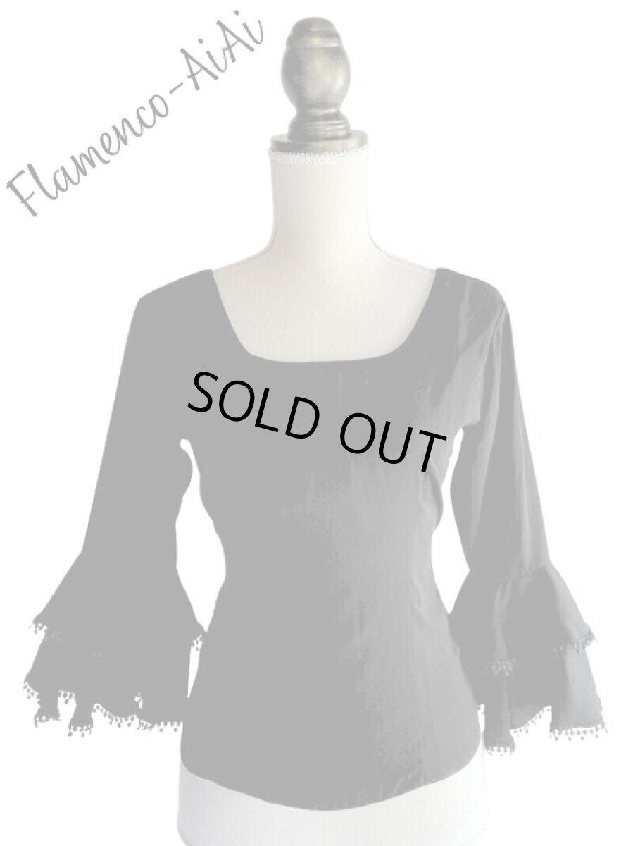 画像1: フリル2段、袖テープ飾り (1)