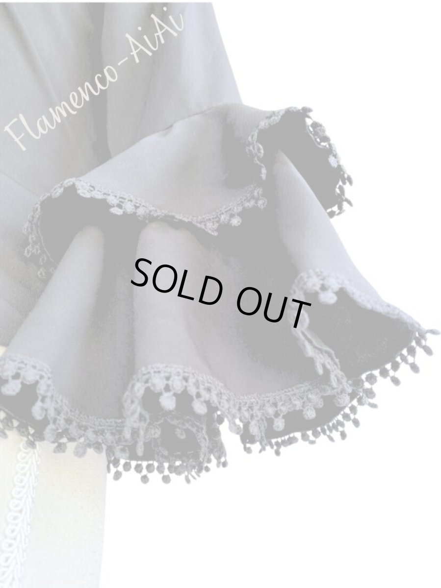 画像4: フリル2段、袖テープ飾り (4)