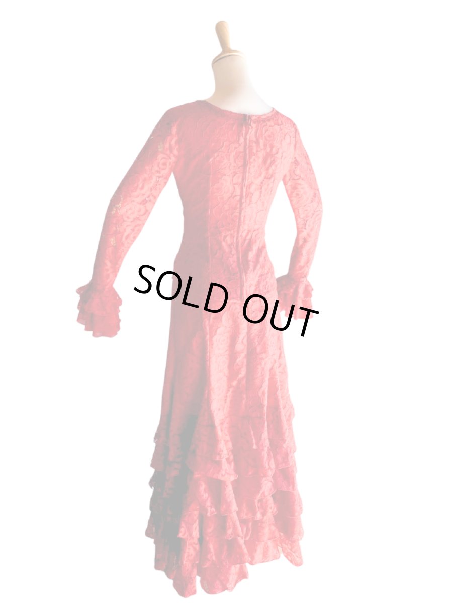 画像6: 《即納品》レース赤ドレス、M＆Lサイズ (6)