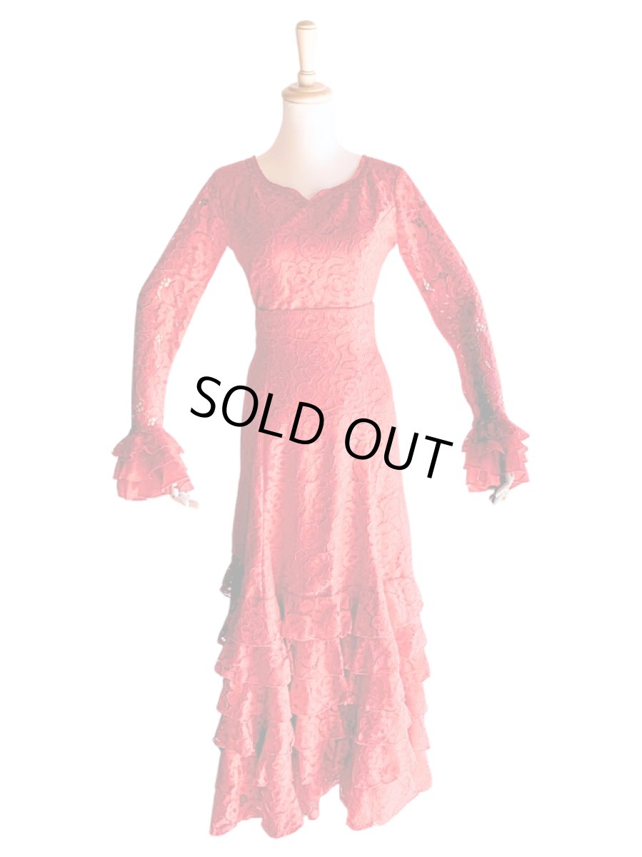 画像3: 《即納品》レース赤ドレス、M＆Lサイズ (3)