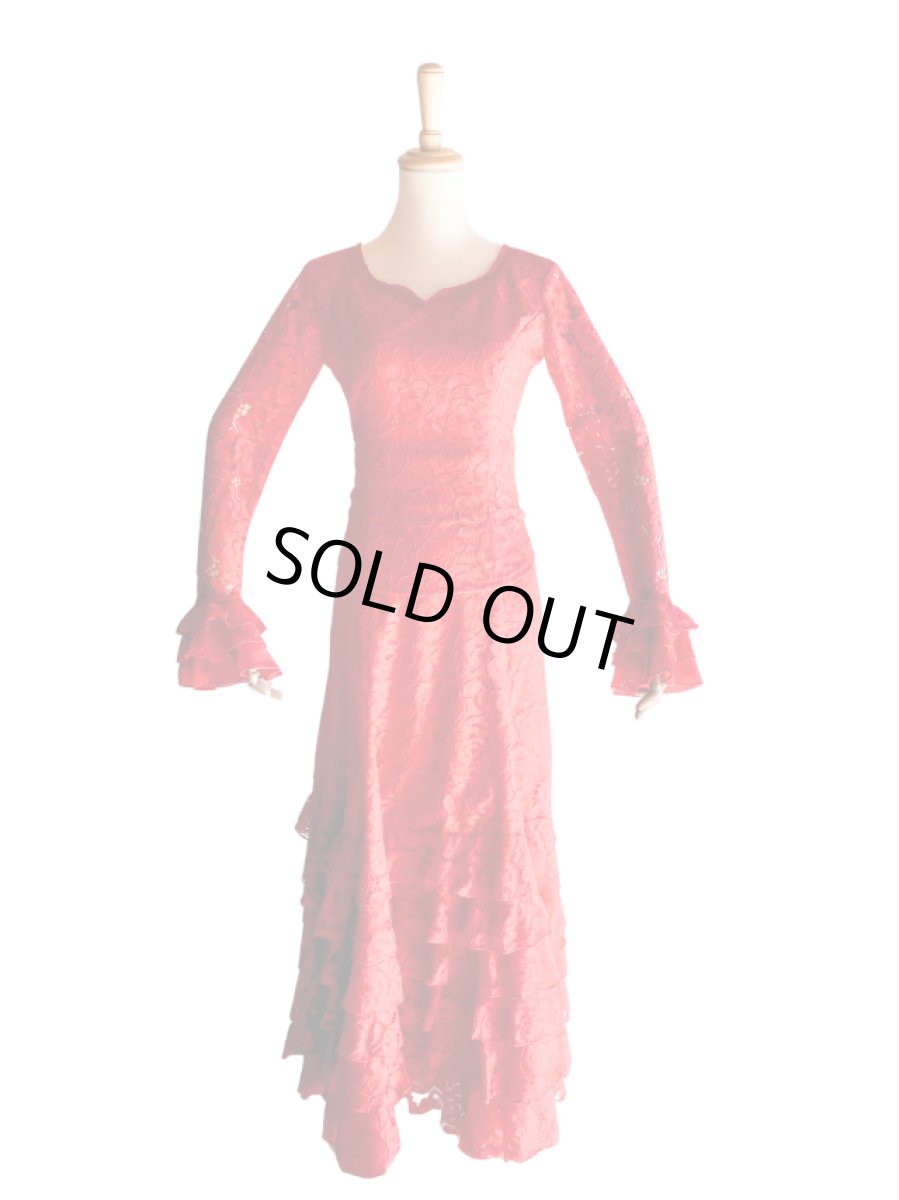 画像5: 《即納品》レース赤ドレス、M＆Lサイズ (5)