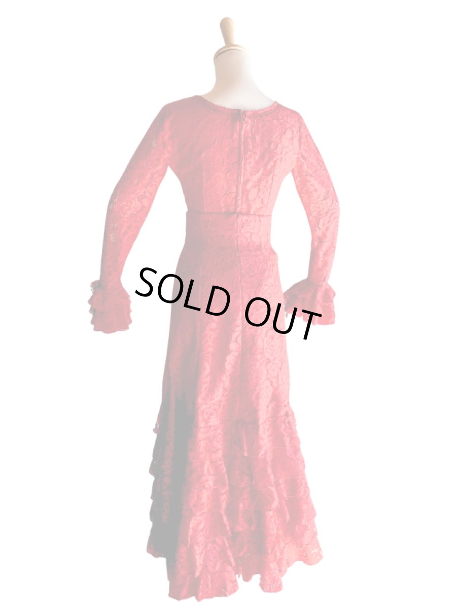 画像4: 《即納品》レース赤ドレス、M＆Lサイズ (4)