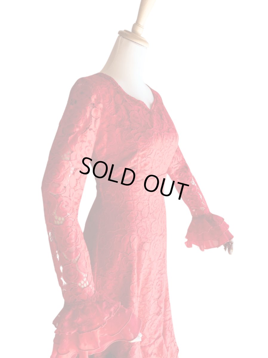 画像2: 《即納品》レース赤ドレス、M＆Lサイズ (2)