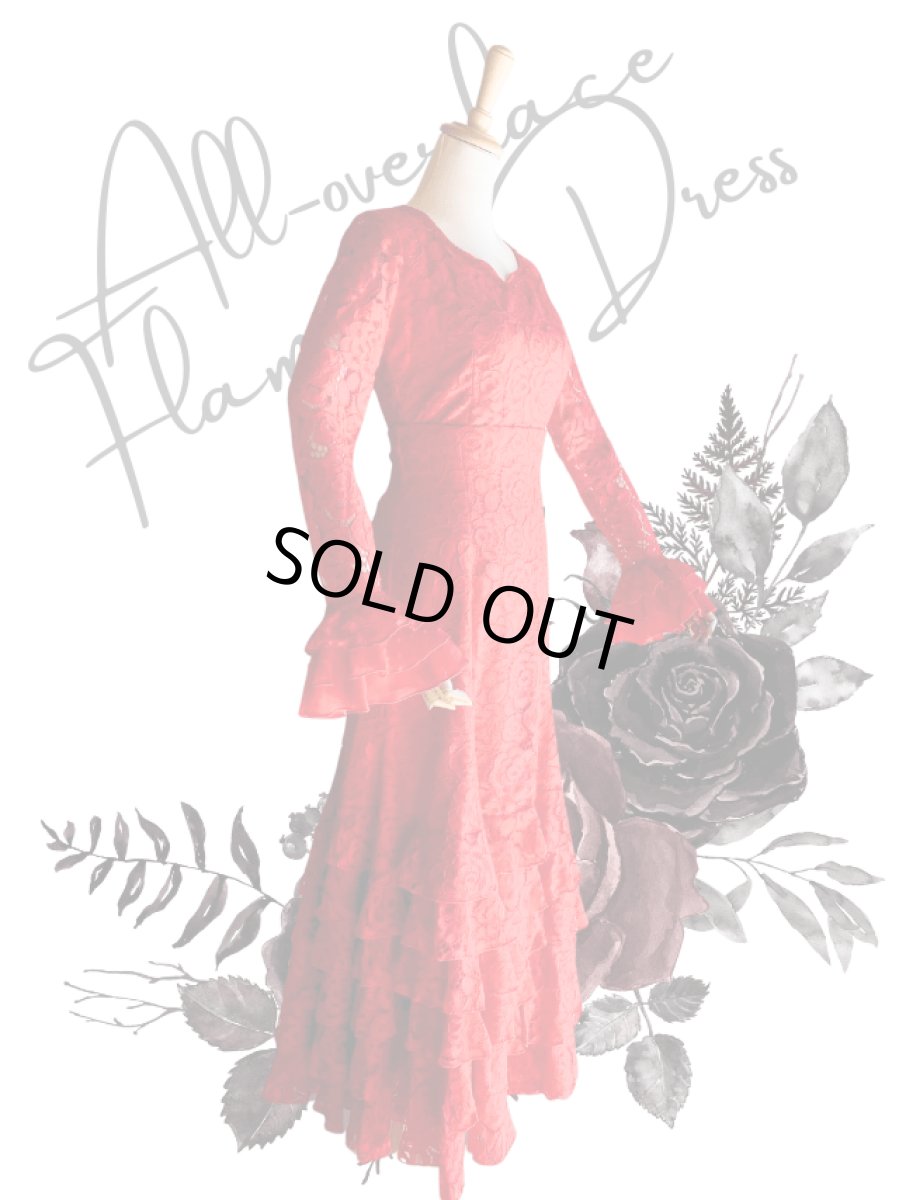 画像1: 《即納品》レース赤ドレス、M＆Lサイズ (1)