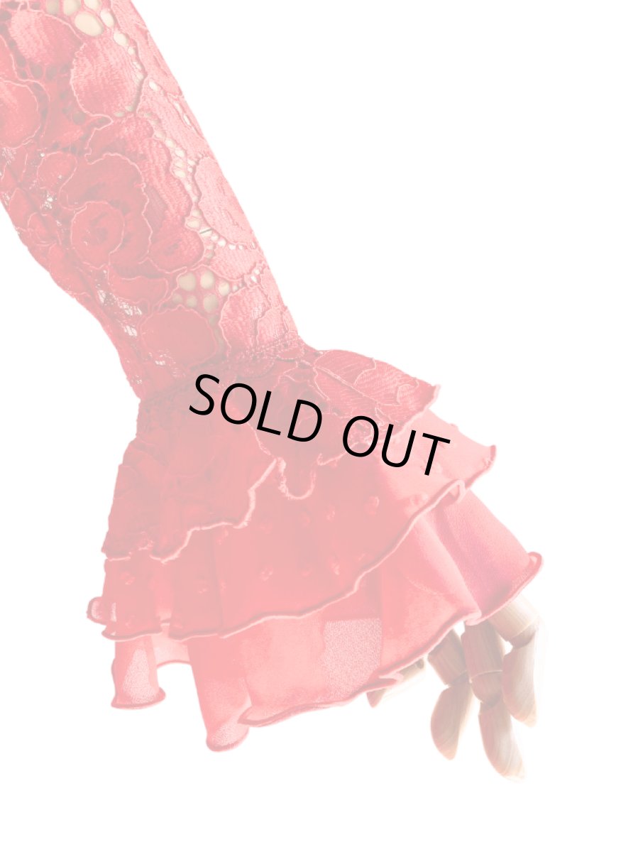 画像7: 《即納品》レース赤ドレス、M＆Lサイズ (7)