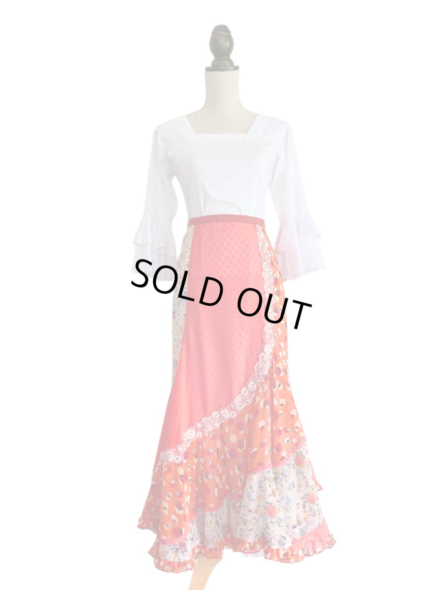 画像2: 《即納品》ラップ・ファルダ、華やかオレンジ、一点物 (2)