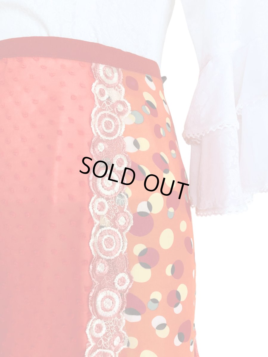 画像4: 《即納品》ラップ・ファルダ、華やかオレンジ、一点物 (4)