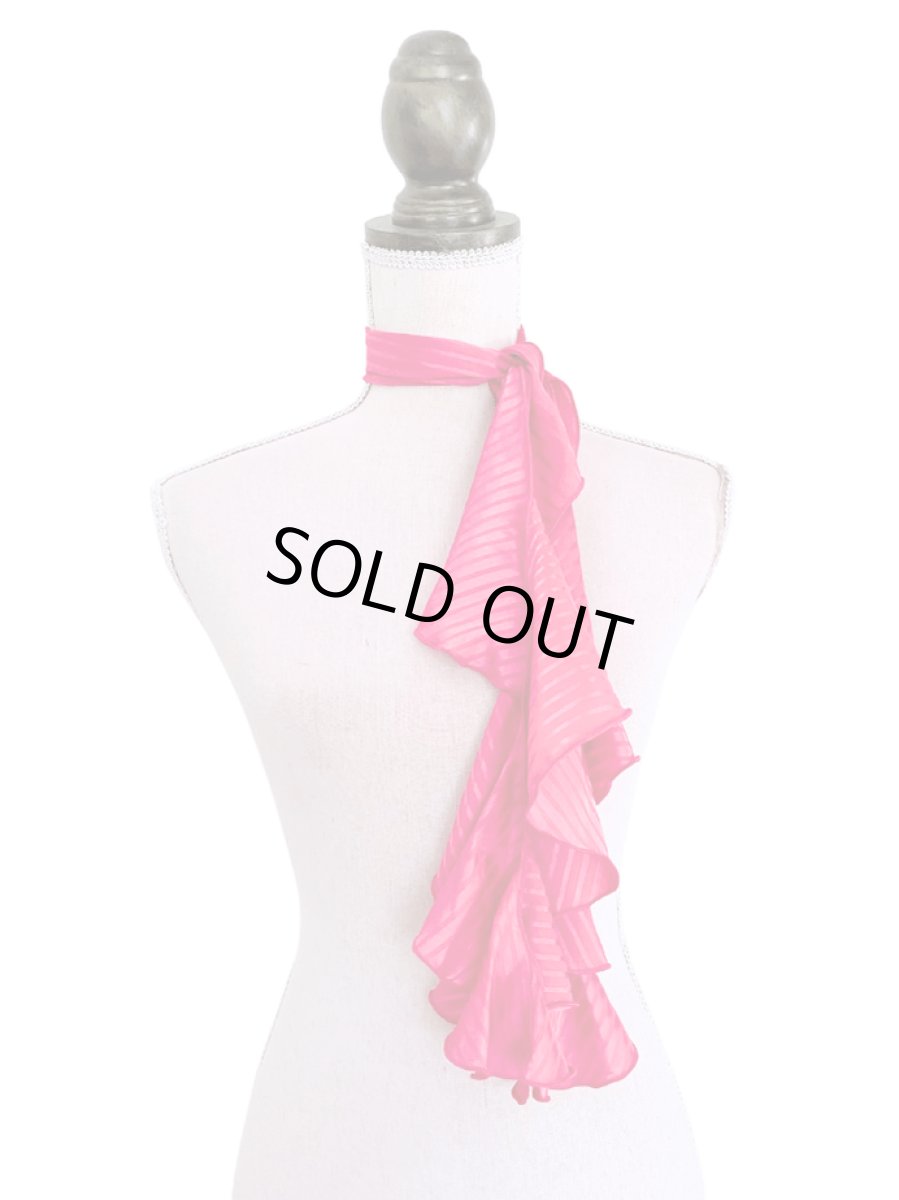 画像1: 《即納品》スカーフ、スパイラル、マゼンタピンク、ストライプ (1)