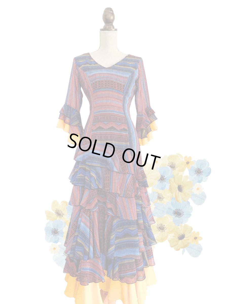 画像1: フラメンコドレス、Mサイズ (1)