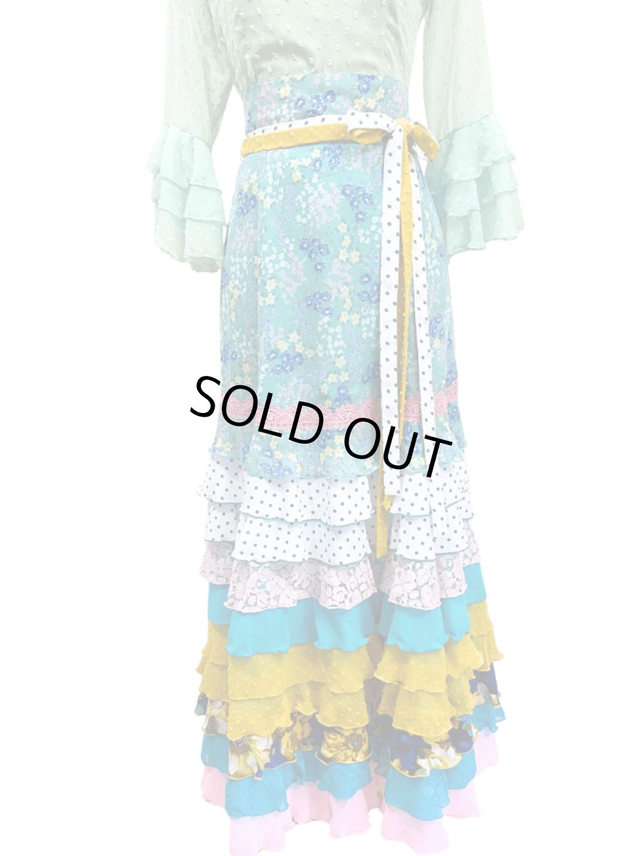 画像2: 在庫一掃SALE●《即納品》10段フリル、ウエストリボン (2)