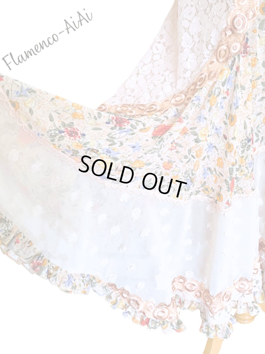 画像4: 《即納品》ラップファルダ、ピーチ＆ベージュカラー、1点もの♪ (4)