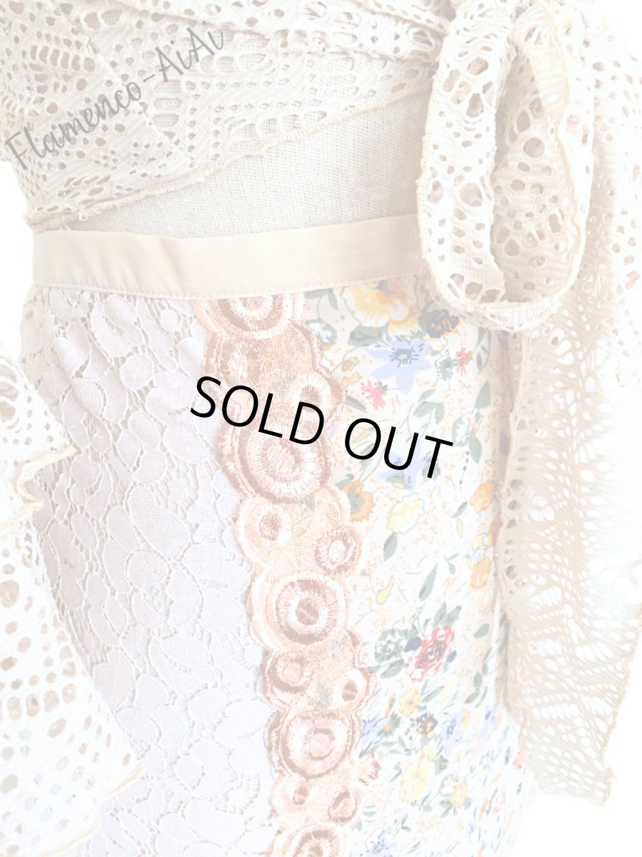 画像3: 《即納品》ラップファルダ、ピーチ＆ベージュカラー、1点もの♪ (3)