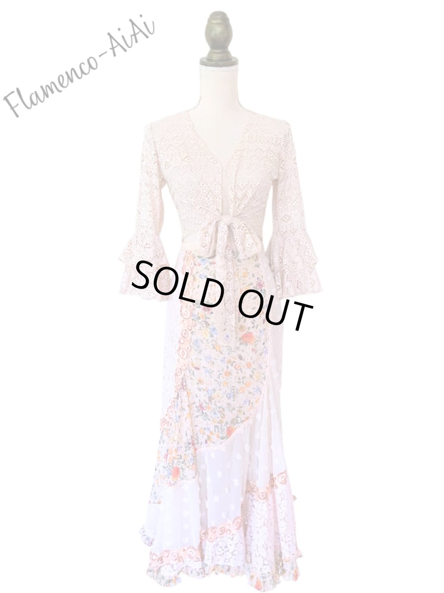 画像2: 《即納品》ラップファルダ、ピーチ＆ベージュカラー、1点もの♪ (2)