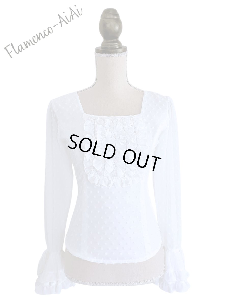 画像2: 在庫処分SALEブラウス、オフホワイト (2)