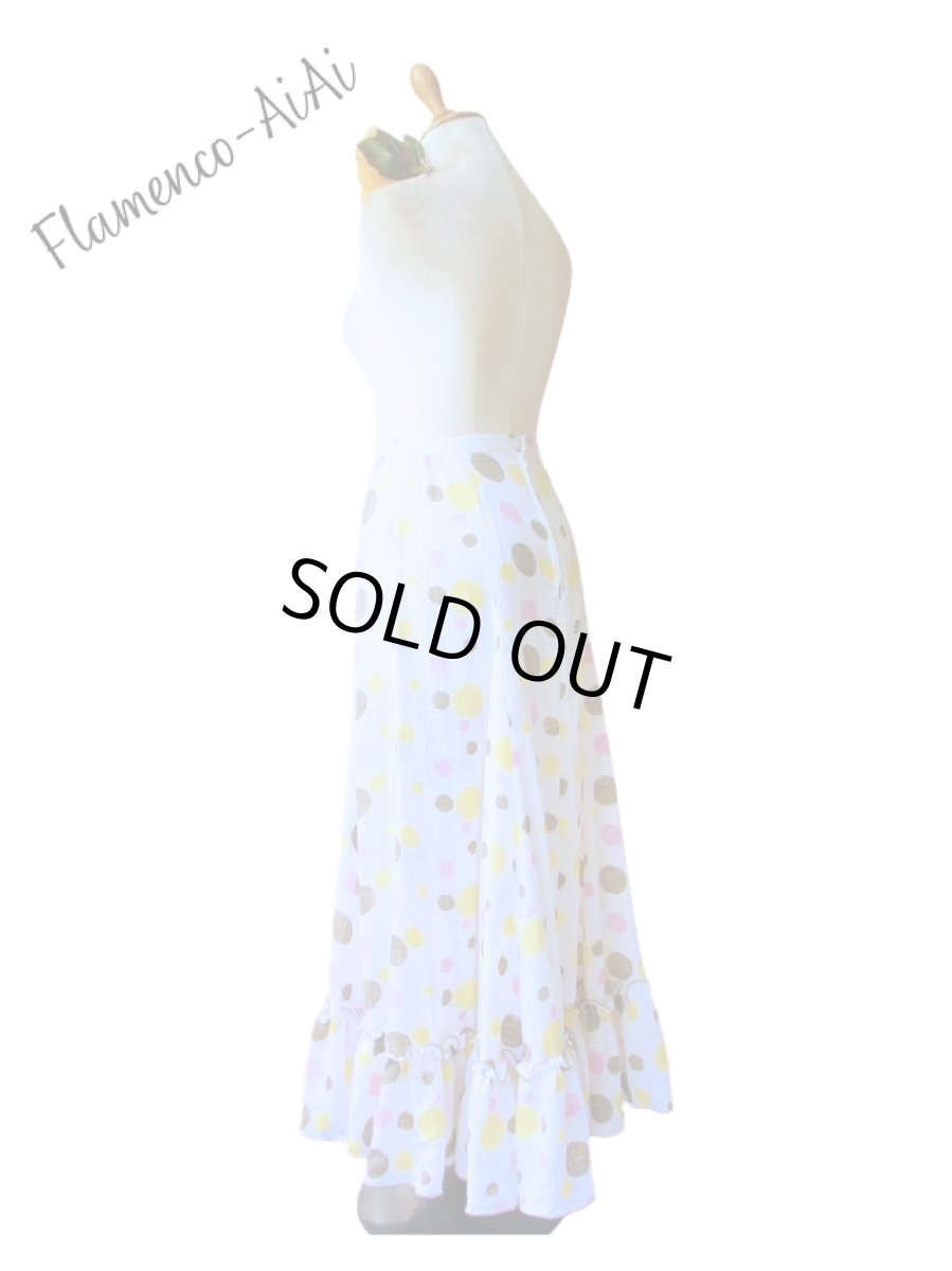 画像2: ペチコート、ロングギャザーフリル、カラフル水玉 (2)