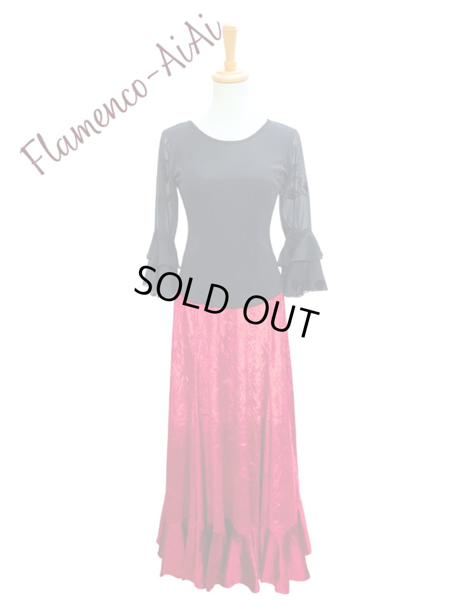 画像2: 🌟ご奉仕品🌟ファルダ、ベロア生地（赤、チョコ、プラム、ピンク） (2)