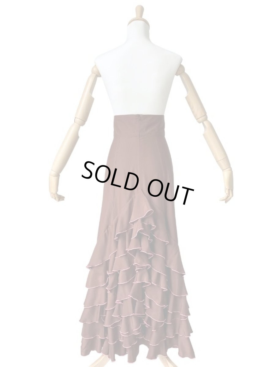 画像3: ハイウエストファルダ、バックマウンテンフリル10段、チョコ (3)