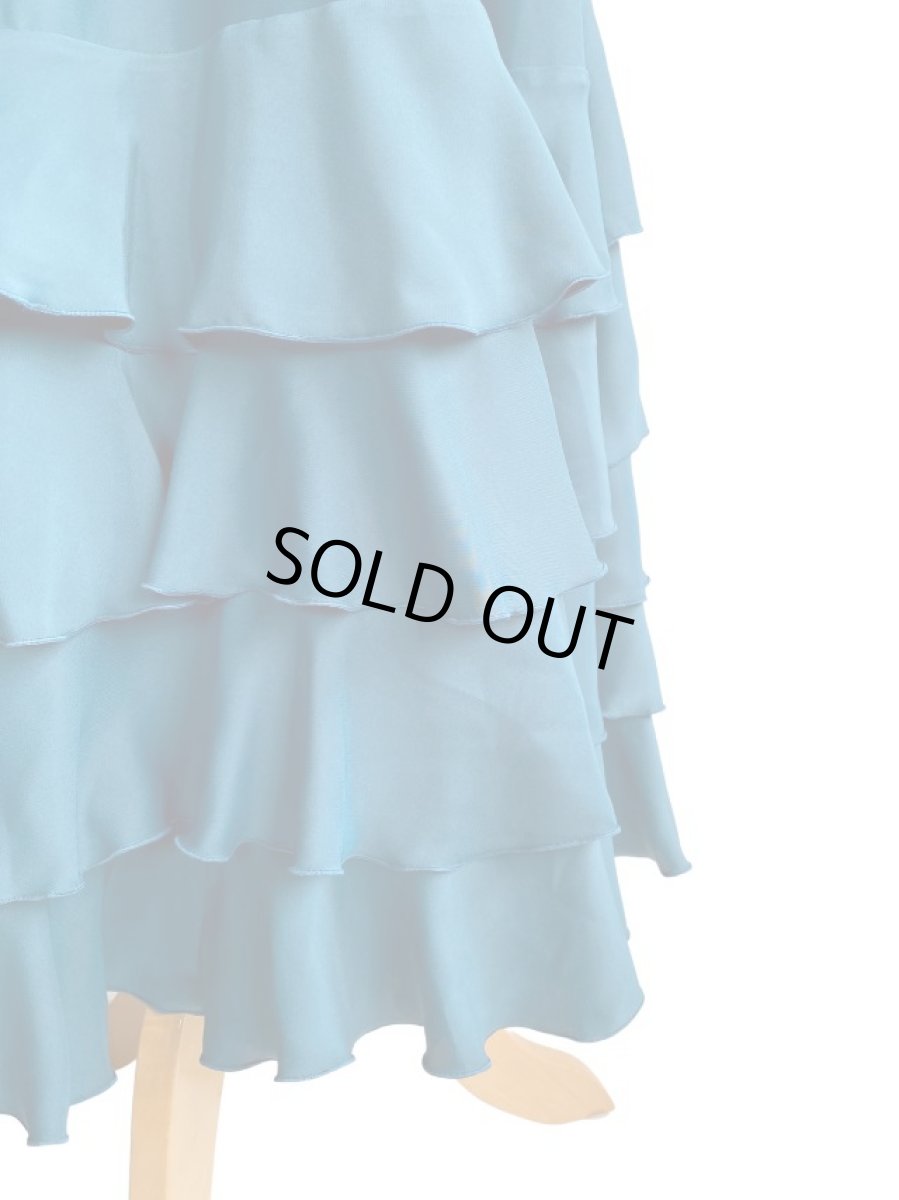 画像2: ハイウエストファルダ、バックマウンテンフリル10段、あおみどり (2)