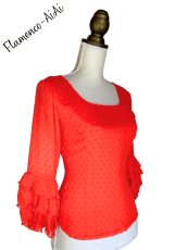 画像1: ブラウス、オレンジ (1)