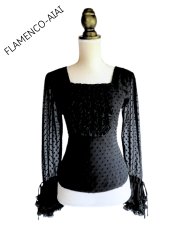 画像1: ブラウス、ブラック (1)