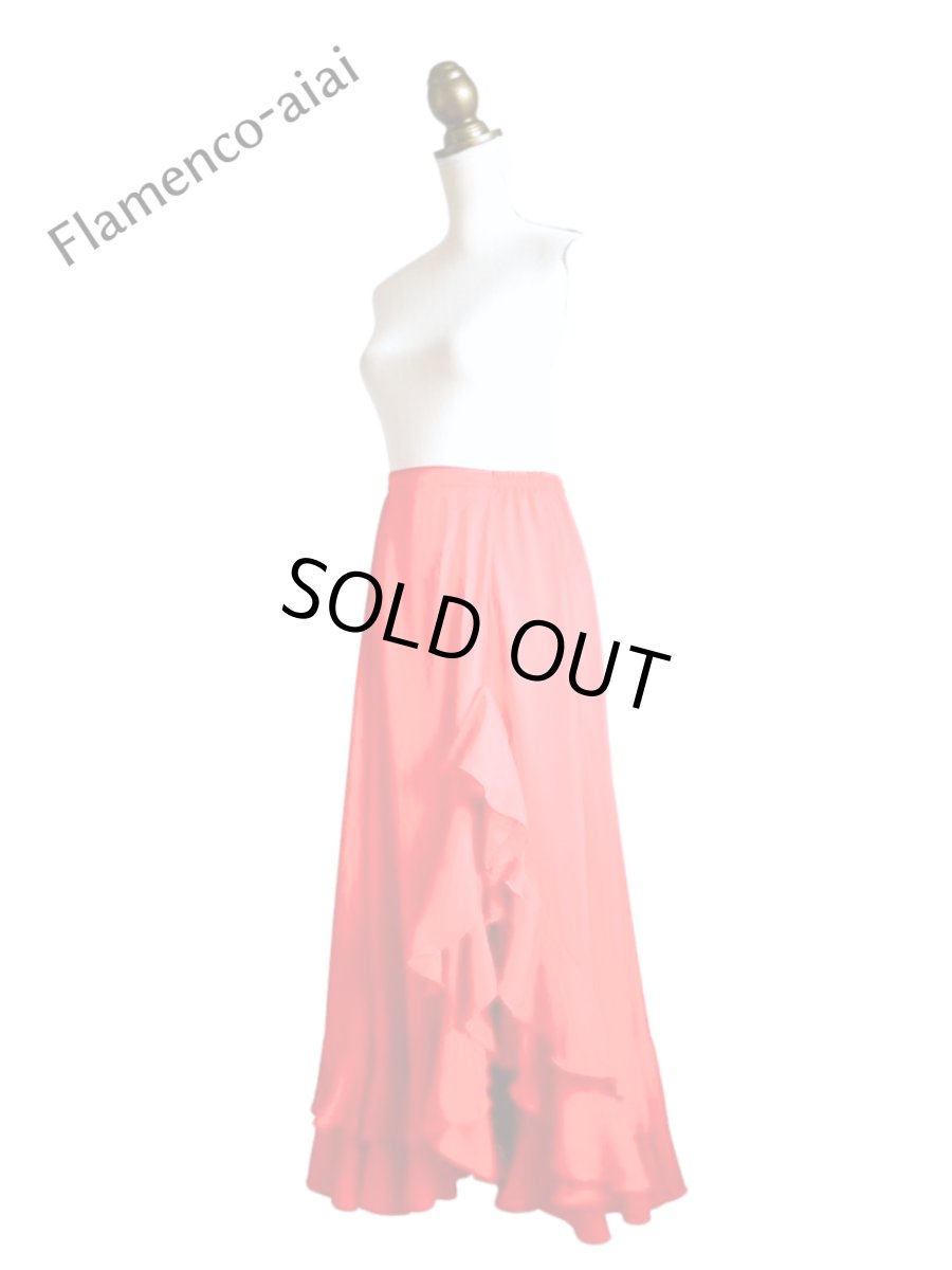 画像3: スリットファルダ、フリル2段、赤 (3)