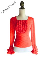 画像1: ブラウス、オレンジ (1)