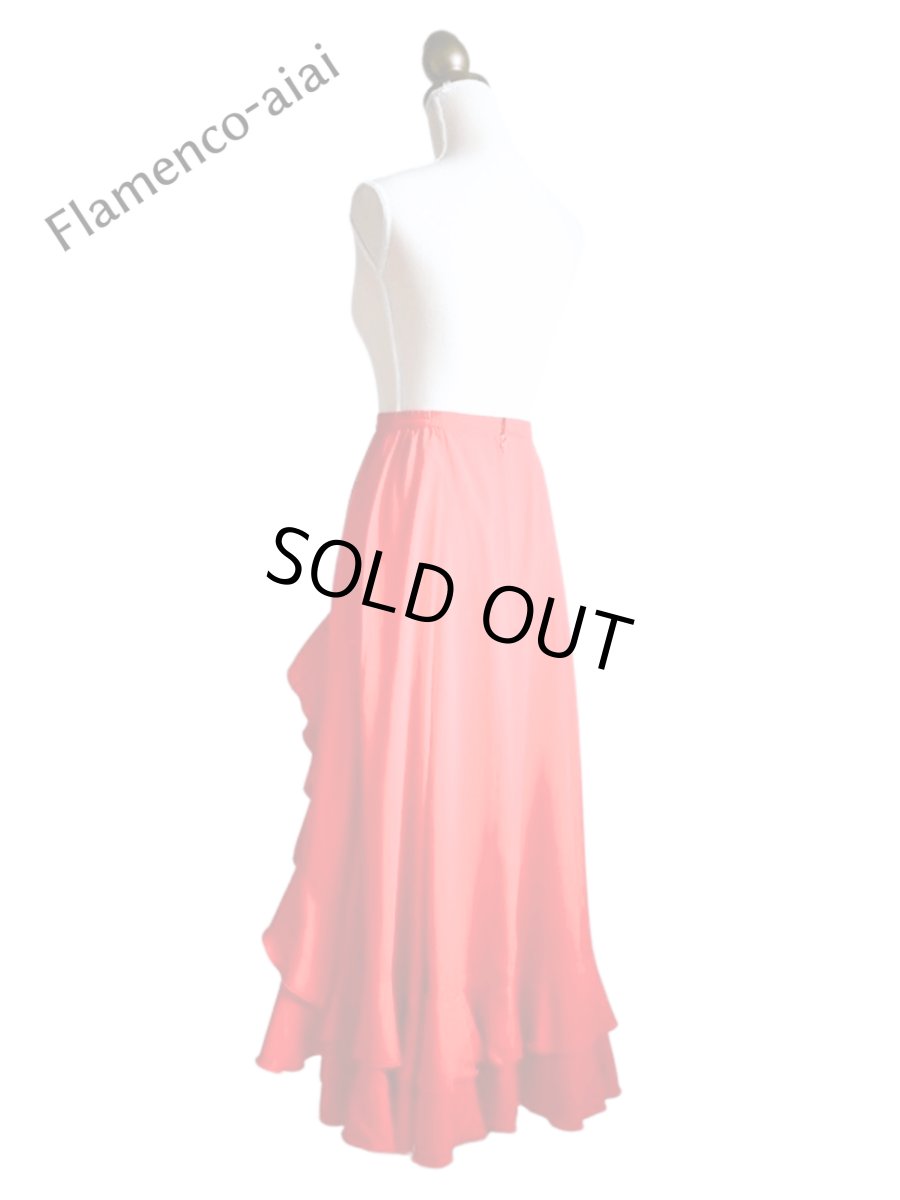 画像4: スリットファルダ、フリル2段、赤 (4)