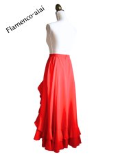 画像4: スリットファルダ、フリル2段、赤 (4)