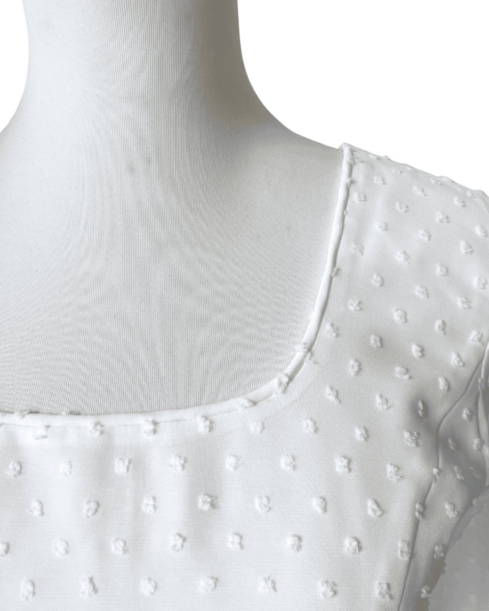 画像5: ブラウス、立体水玉、オフホワイト (5)