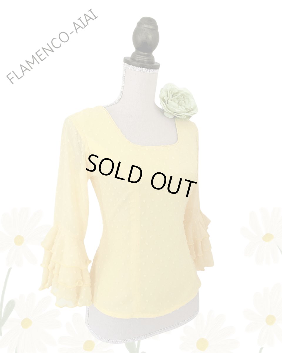 画像2: ブラウス、立体水玉、イエロー (2)