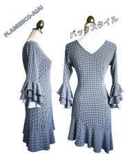 画像3: フラメンコ・チュニック、モノトーン、ミニオーバル柄 (3)