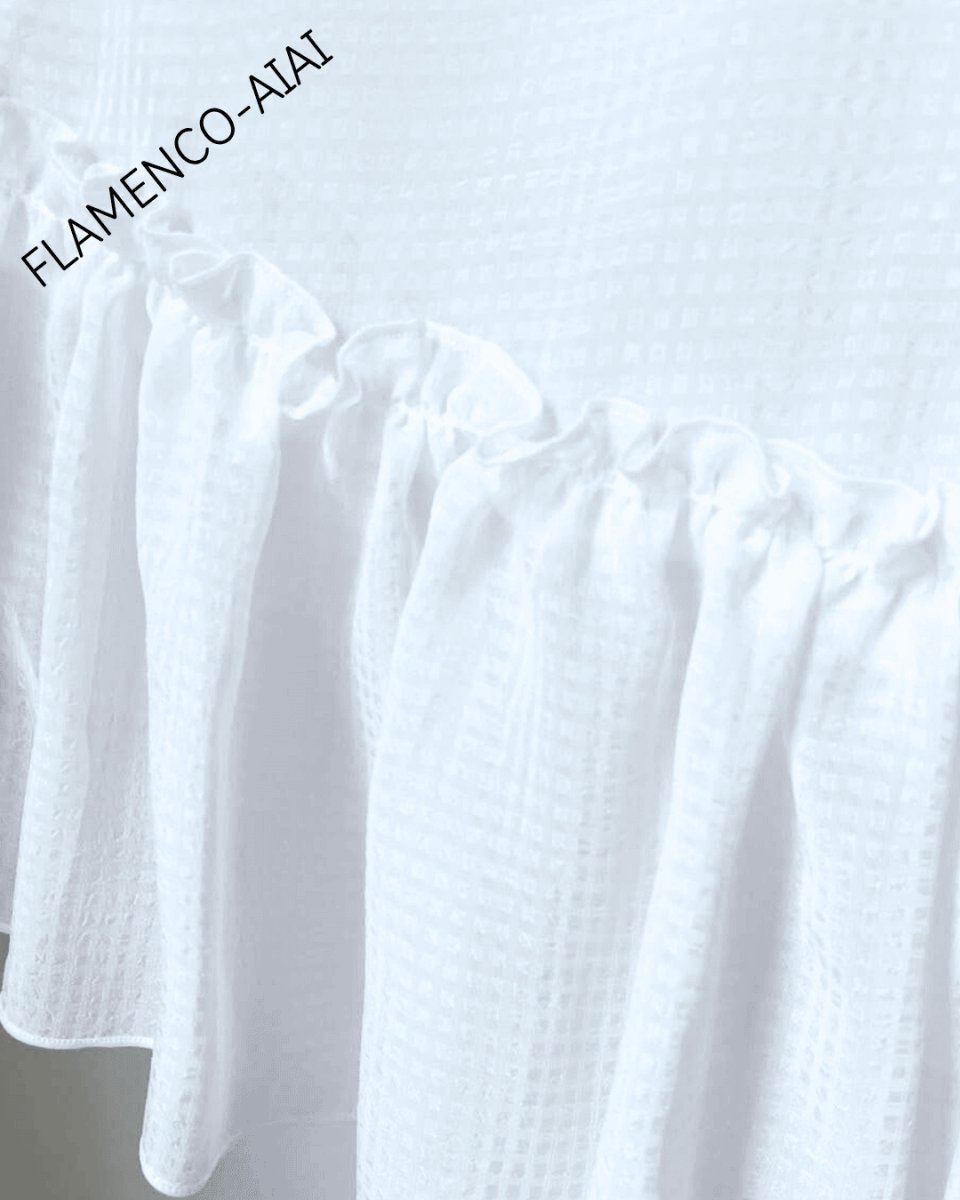 画像3: ペチコート、ギャザーフリル、チェックの織模様 (3)