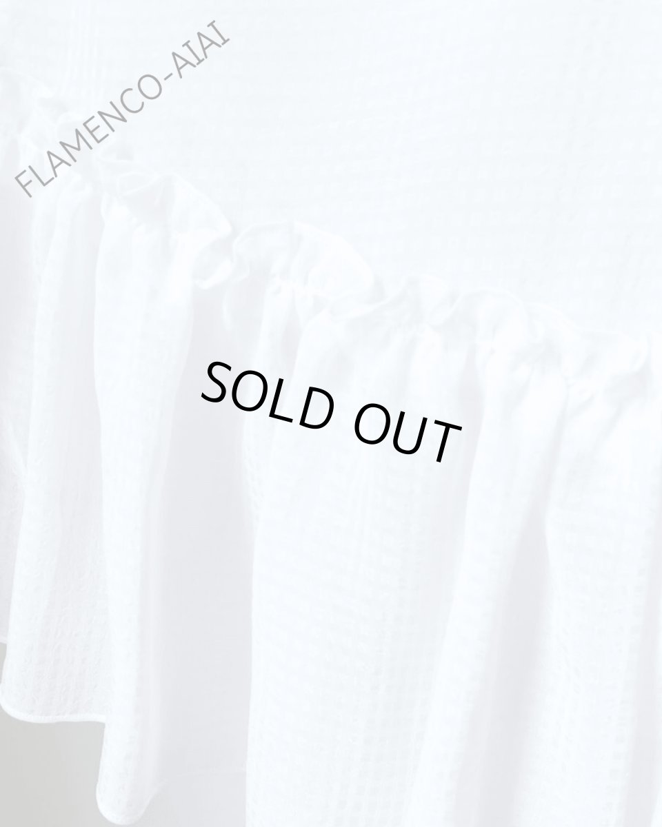 画像3: ペチコート、ギャザーフリル、チェックの織模様 (3)