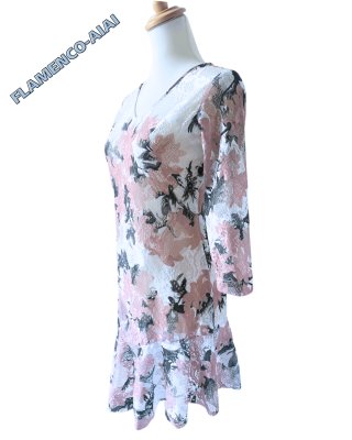 送料込 フラメンコ衣装 セパレートドレス アイボリー フリル付き 送料込 フラメンコ衣装 セパレートドレス アイボリー フリル付き 送料