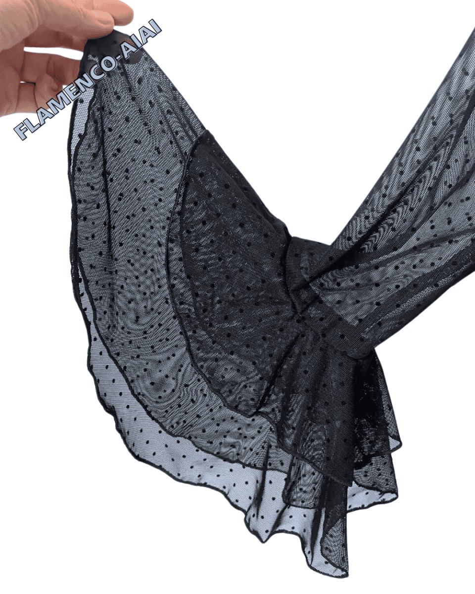 画像2: チュニック、チュールレース、ブラック (2)