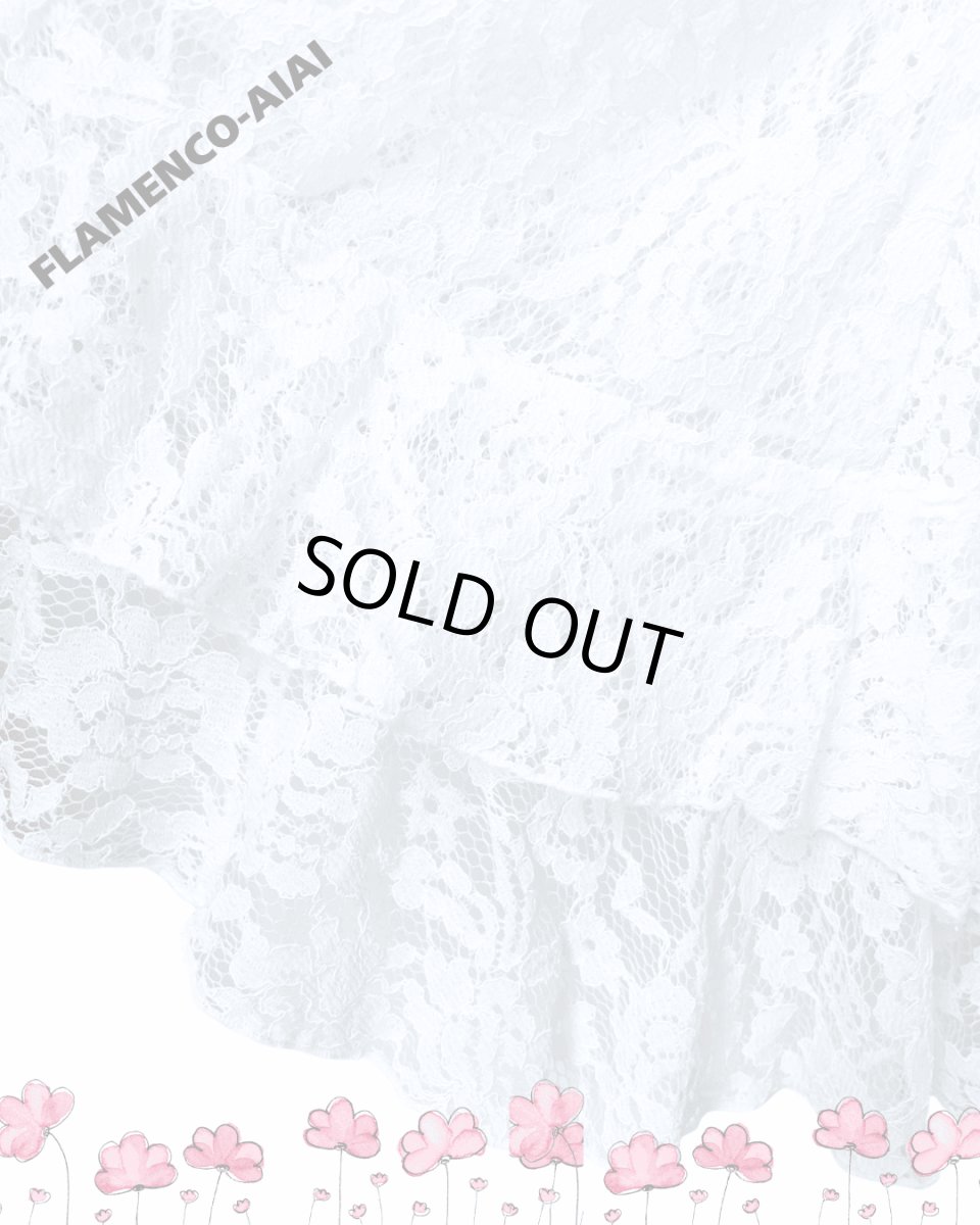 画像3: 在庫一掃SALE●ペチコート、総レース、2段フリル、W66cm 丈：92cm (3)