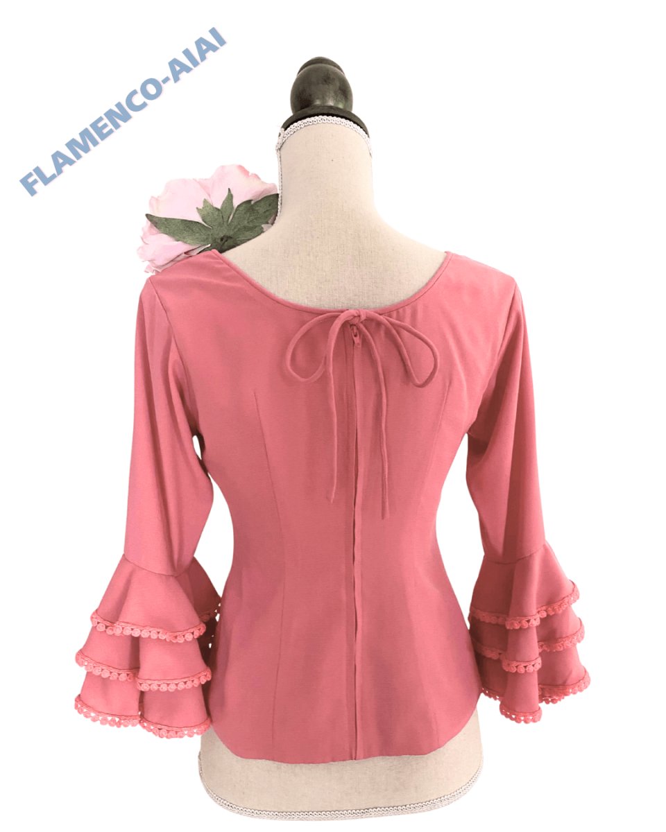 画像3: コーラルピンク、フリル3段、フリル先テープ飾り (3)