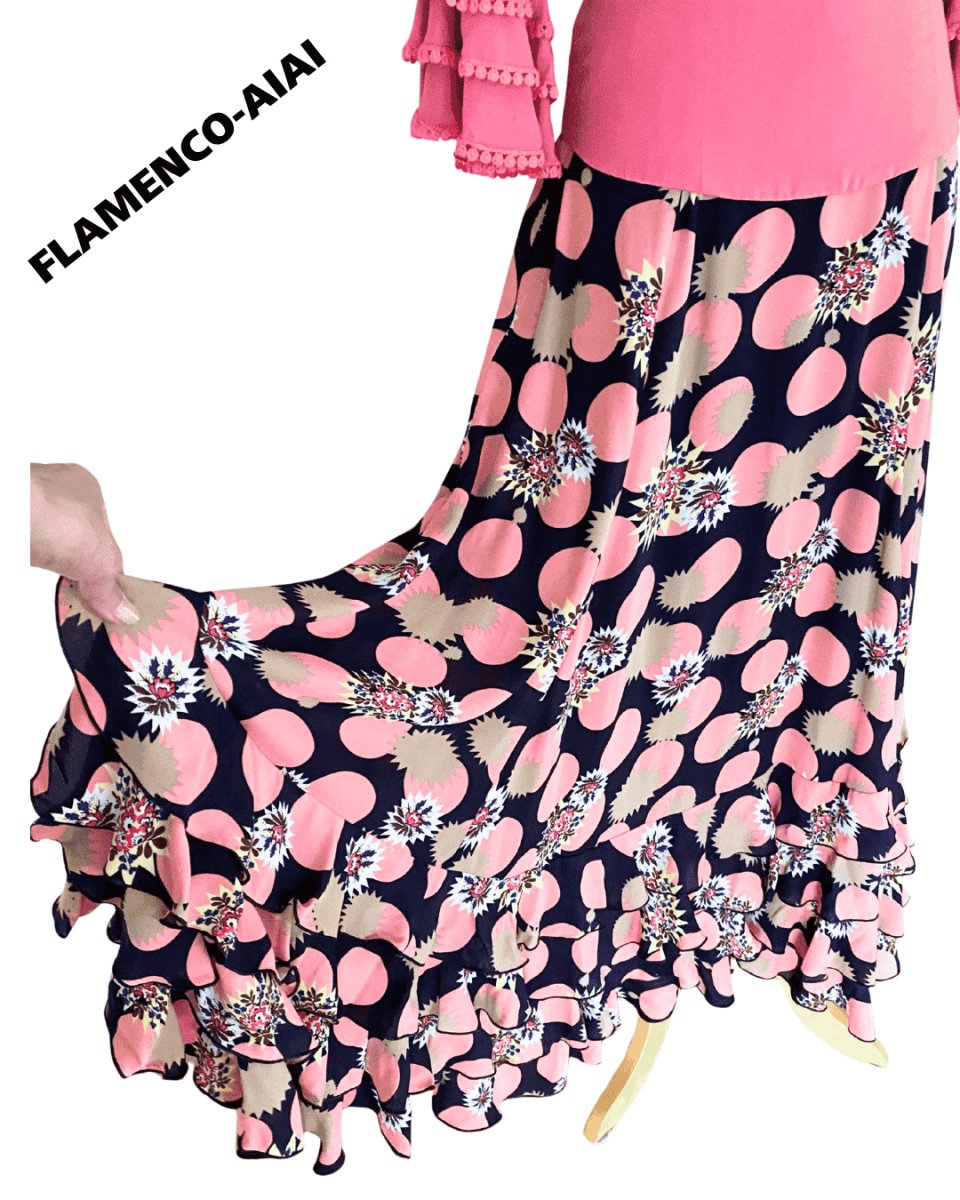 画像4: フリル4段、ジョーゼット生地、ピンクDOT🌸 (4)