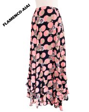 画像1: フリル4段、ジョーゼット生地、ピンクDOT🌸 (1)