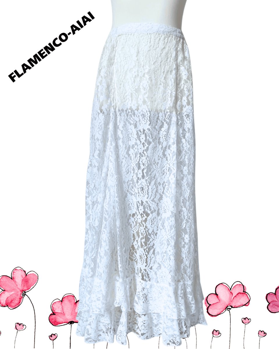 画像2: ペチコート、総レース、2段フリル (2)