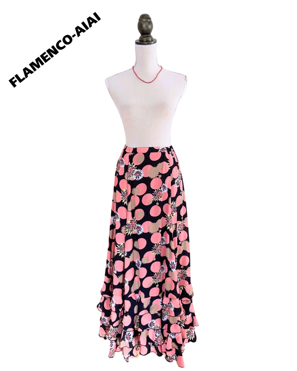 画像2: フリル4段、ジョーゼット生地、ピンクDOT🌸 (2)