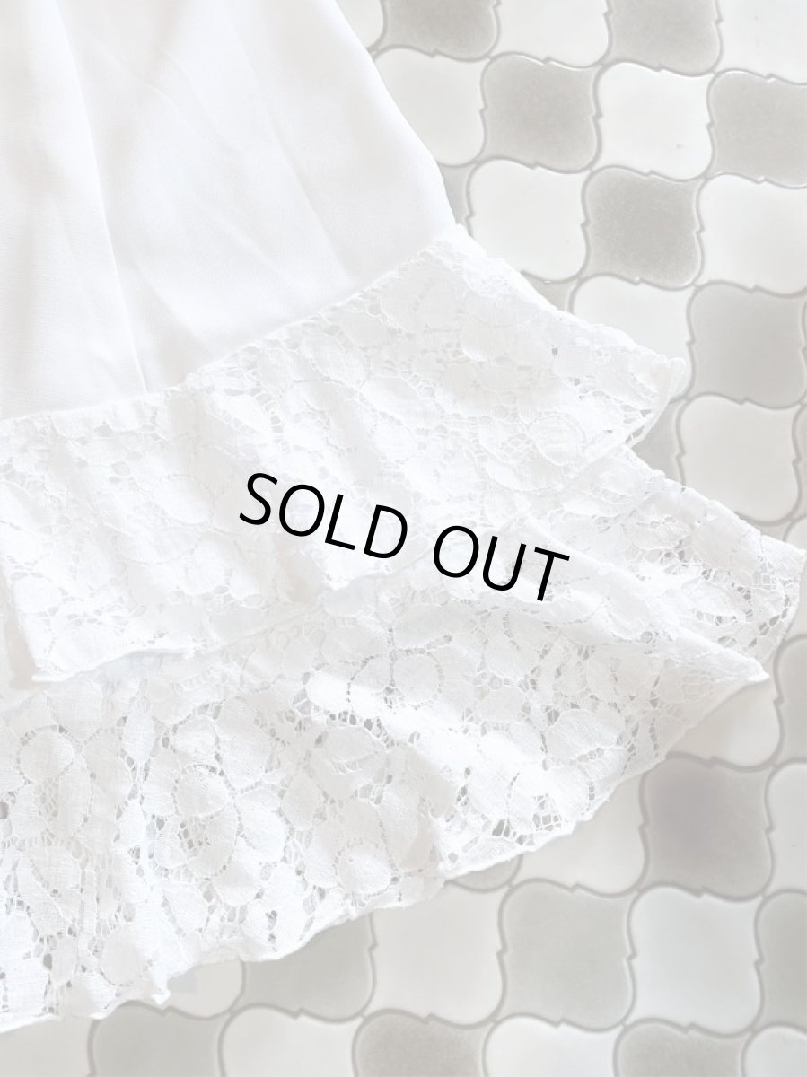 画像5: ペチコート、２段フリルはレース生地 (5)