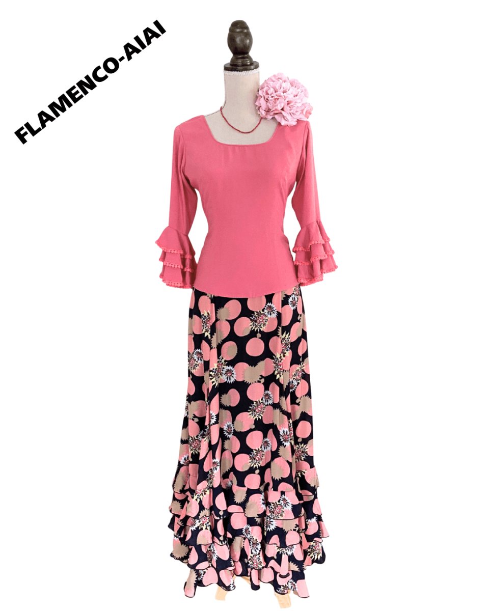 画像3: フリル4段、ジョーゼット生地、ピンクDOT🌸 (3)