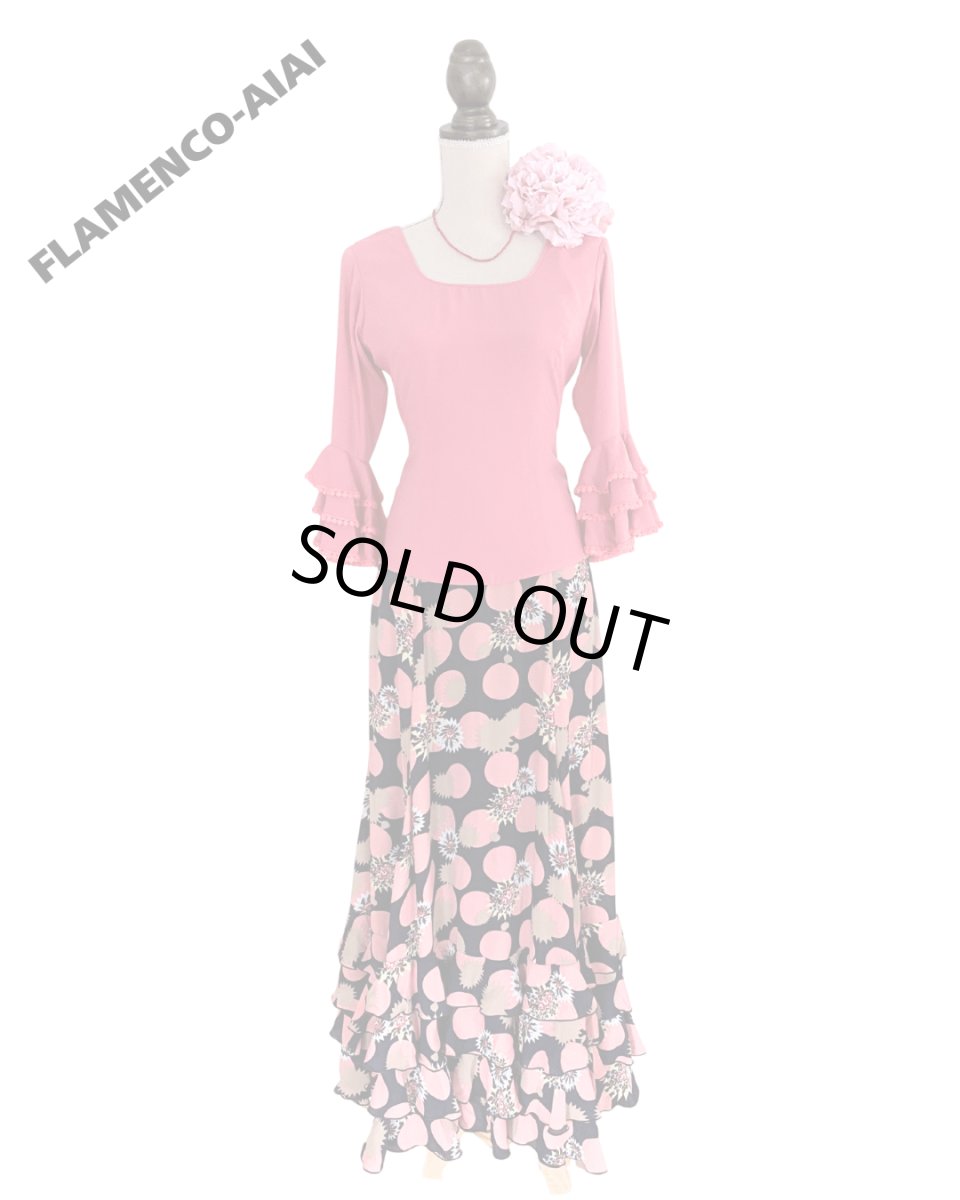 画像3: フリル4段、ジョーゼット生地、ピンクDOT🌸 (3)