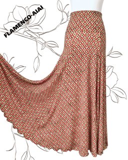 【美品 フラメンコ衣装】ブラウン あとりえaiai ファルダ スカート ボランテ 美品 フラメンコ衣装】ブラウン あとりえaiai ファルダ スカート