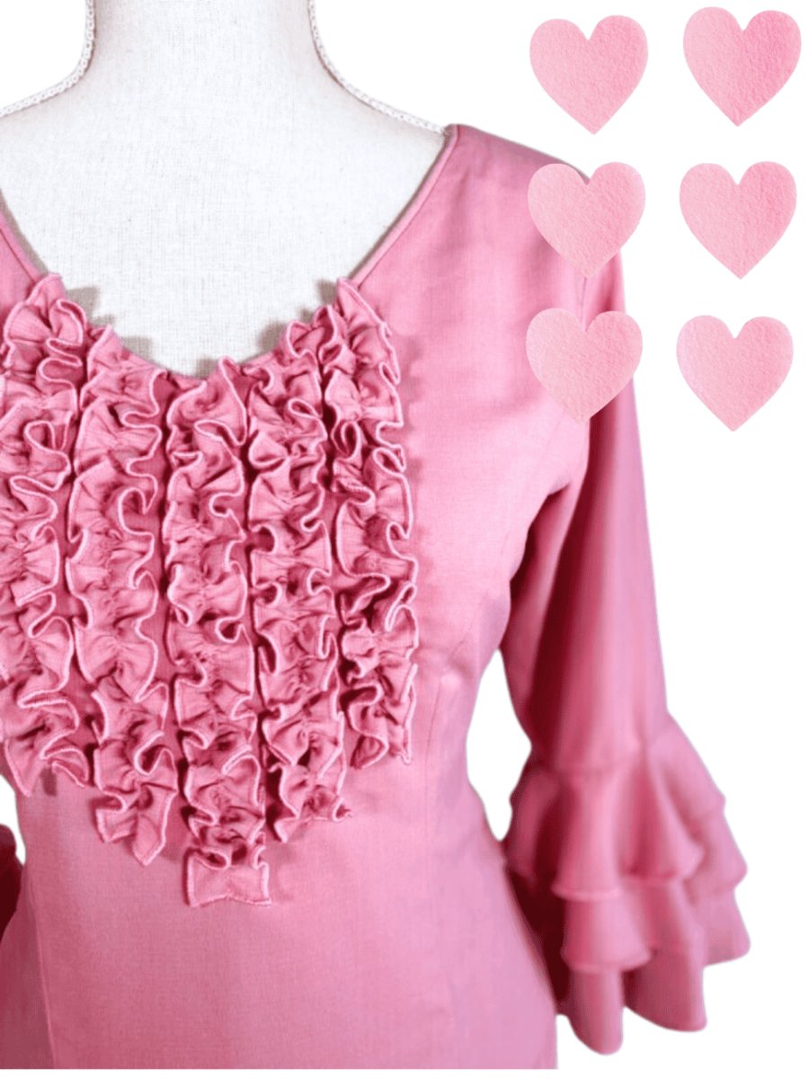 画像5: くすみピンク🌸フロントフリル、フリル3段 (5)