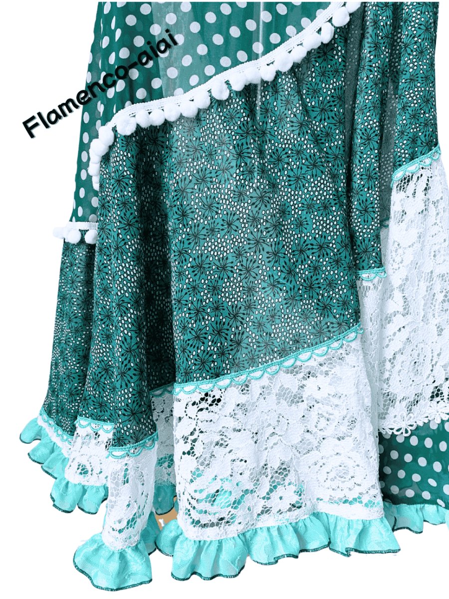 画像3: 《即納品》ラップファルダ、グリーン、1点もの♪ (3)