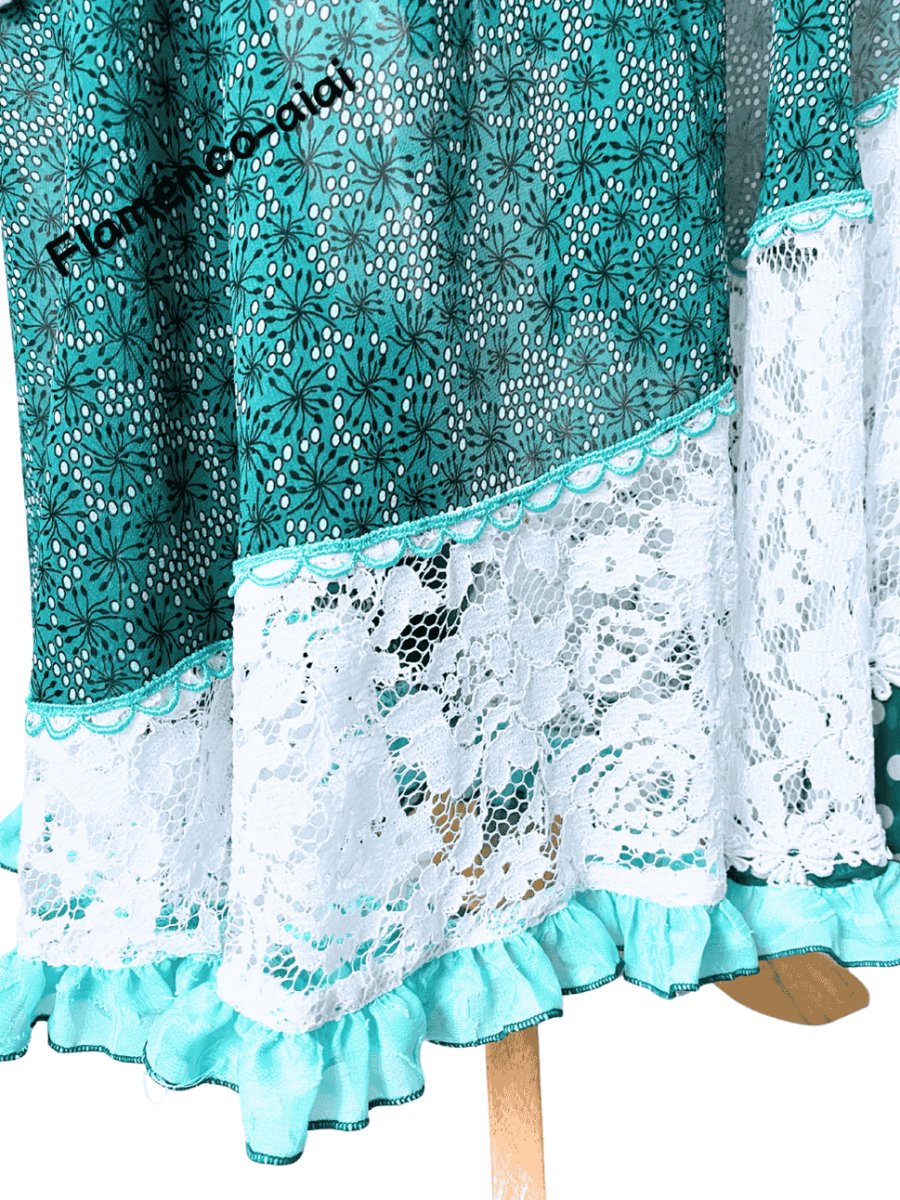 画像4: 《即納品》ラップファルダ、グリーン、1点もの♪ (4)